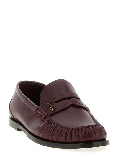 Saint Laurent Laurent Loafers Bordeaux In Brown