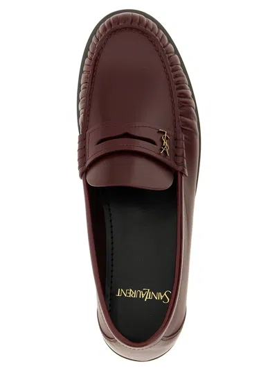 Saint Laurent Laurent Loafers Bordeaux In Brown