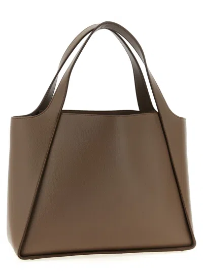 Stella Mccartney Logo-embellished Tote Bag In Brown