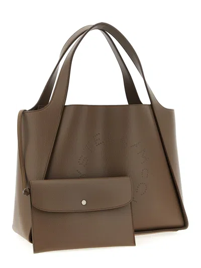 Stella Mccartney Logo-embellished Tote Bag In Brown
