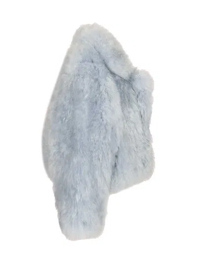 Numero Otto Short Jacket Coats Light Blue In Blue