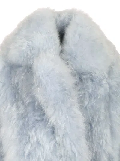 Numero Otto Short Jacket Coats Light Blue In Blue
