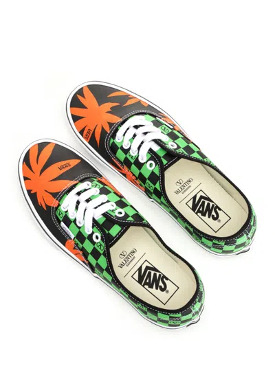 Valentino X Vans Men's Tess St Vlogo Tropical Canvas Low-top Sneakers In Multi