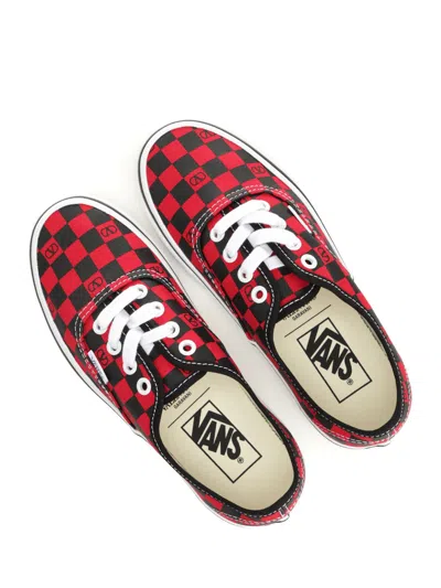 Valentino Garavani And Vans Low-top Trainer In Fabric With Vlogo Checkerboard Print In Multi