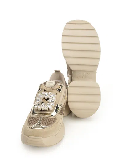 Roger Vivier Viv' On The Run Sneakers Beige In Neutral