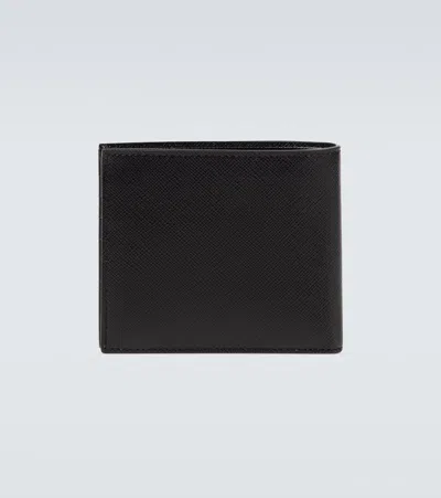 Prada Saffiano Leather Billfold Wallet In Black