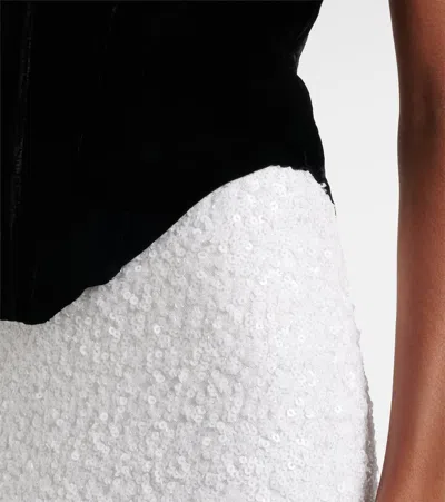 Rotate Birger Christensen Velvet Bustier In Black