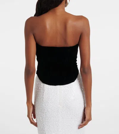 Rotate Birger Christensen Velvet Bustier In Black