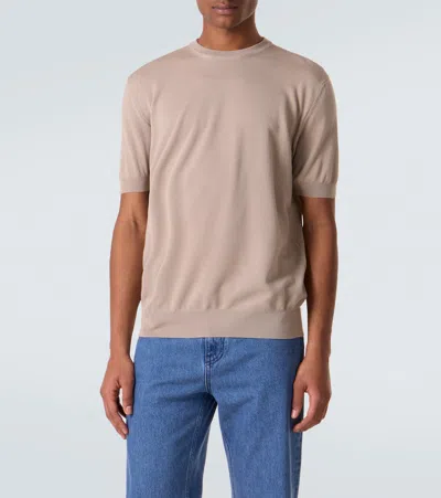 Thom Sweeney Wool T-shirt In Neutral