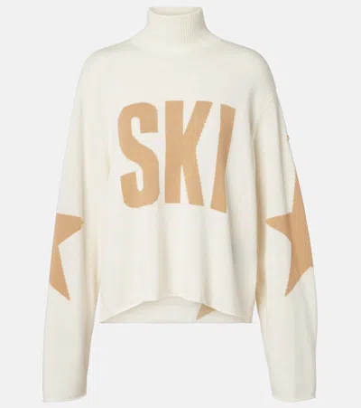 Goldbergh Wool-blend Turtleneck Sweater In White