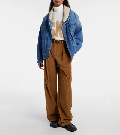 Goldbergh Wool-blend Turtleneck Sweater In White