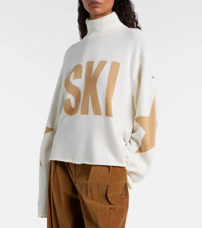 Goldbergh Wool-blend Turtleneck Sweater In White