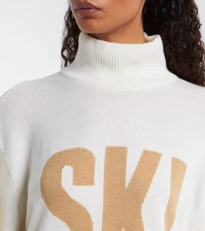 Goldbergh Wool-blend Turtleneck Sweater In White