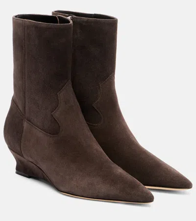 Le Monde Beryl Camille Suede Ankle Boots In Brown