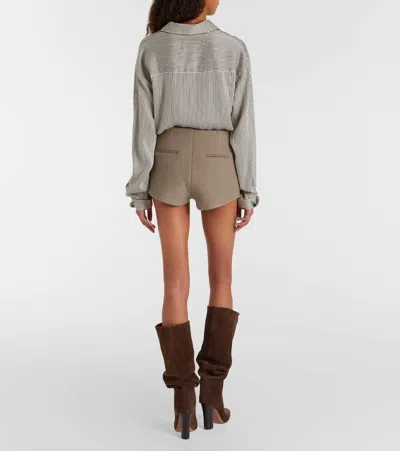 The Frankie Shop Vail Virgin Wool Shorts In Multi