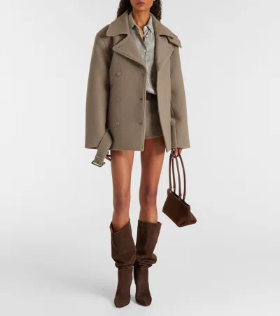 The Frankie Shop Vail Virgin Wool Shorts In Multi