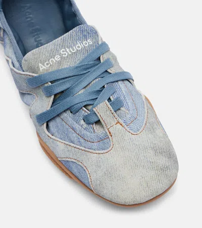 Acne Studios Trompe L'ail Leather Flats In Multi