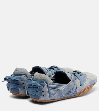 Acne Studios Trompe L'ail Leather Flats In Multi