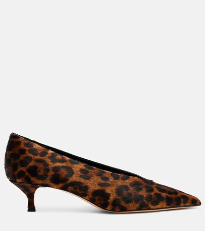 Le Monde Beryl Leopard-print Calf Hair Pumps In Brown