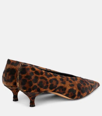 Le Monde Beryl Leopard-print Calf Hair Pumps In Brown