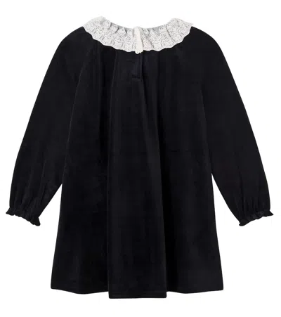 Konges Sløjd Konges Slojd Lace-trimmed Velvet Dress In Animal Print