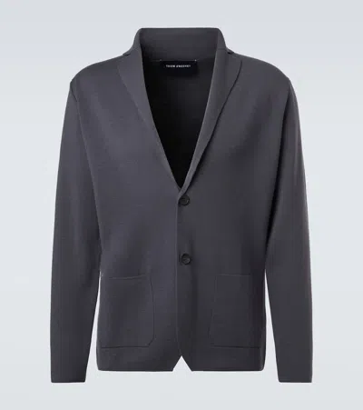 Thom Sweeney Wool Blazer In Gray