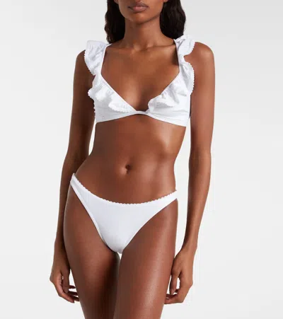 Melissa Odabash Pompano Ruffled Bikini Top In Multi