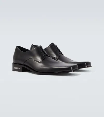 Balenciaga Concorde Leather Derby Shoes In Black