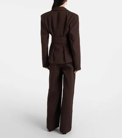 Rotate Birger Christensen High-rise Wide-leg Pants In Animal Print