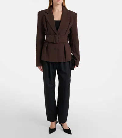 Rotate Birger Christensen High-rise Tapered Pants In Black
