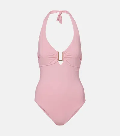 Melissa Odabash Tampa Tie-fastening Swimsuit In Pink
