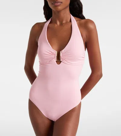 Melissa Odabash Tampa Tie-fastening Swimsuit In Pink