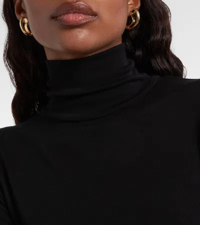 Loro Piana Virgin Wool Turtleneck Sweater In Black