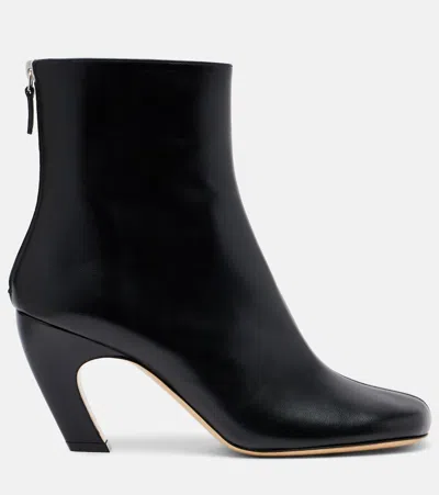 Le Monde Beryl Leather Ankle Boots In Black