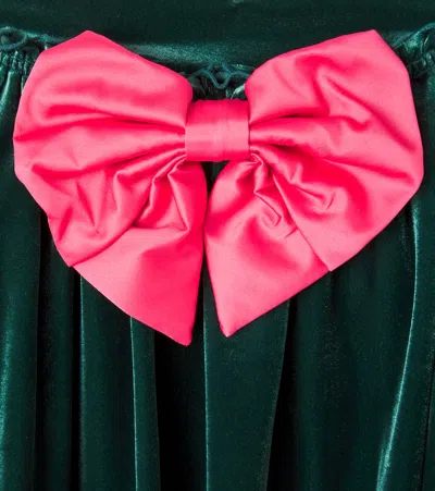 Konges Sløjd Konges Slojd Bow-detail Velvet Skirt In Blue