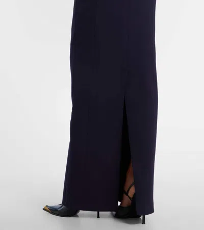 Safiyaa Lacin Embellished Crepe Gown In Blue