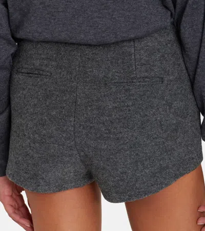 The Frankie Shop Vail Virgin Wool Shorts In Gray