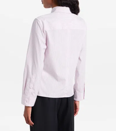 Calvin Klein Collection Pinstripe Cotton Poplin Shirt In Black