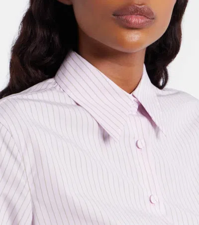 Calvin Klein Collection Pinstripe Cotton Poplin Shirt In Black
