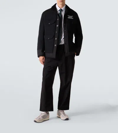 Junya Watanabe Casual Sneakers With Rubber Sole And Mesh Panels In Gray