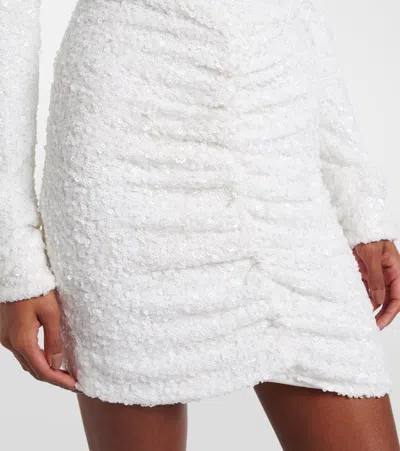 Rotate Birger Christensen Fitted Dress With High Neckline And Sequins In Animal Print