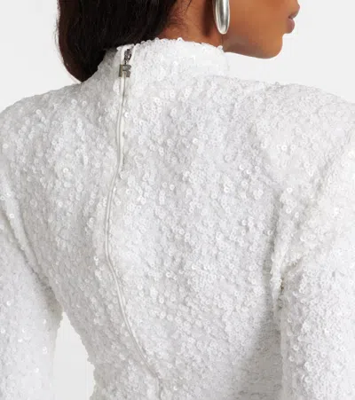 Rotate Birger Christensen Fitted Dress With High Neckline And Sequins In Animal Print