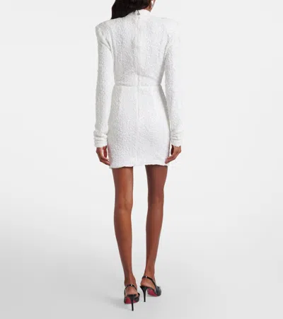 Rotate Birger Christensen Fitted Dress With High Neckline And Sequins In Animal Print