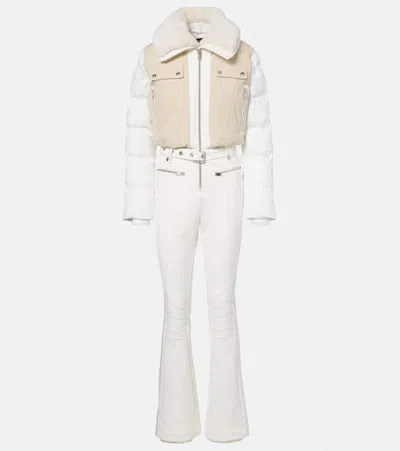 Fusalp Karei Corduroy-trimmed Ski Suit In Neutral