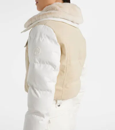 Fusalp Karei Corduroy-trimmed Ski Suit In Neutral