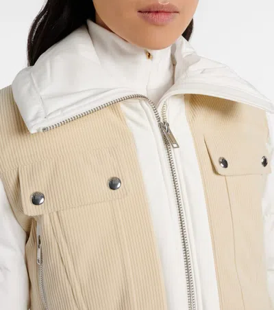 Fusalp Karei Corduroy-trimmed Ski Suit In Neutral