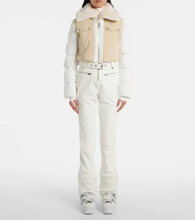 Fusalp Karei Corduroy-trimmed Ski Suit In Neutral