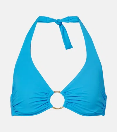 Melissa Odabash Brussels Ring-detail Bikini Top In Blue