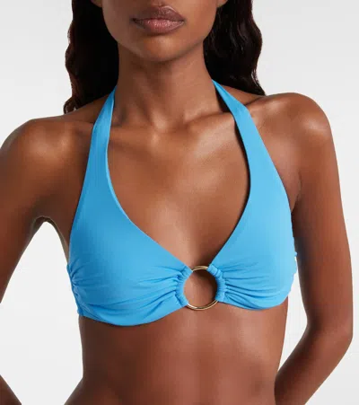 Melissa Odabash Brussels Ring-detail Bikini Top In Blue