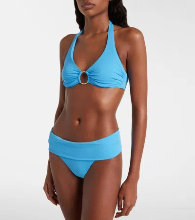 Melissa Odabash Brussels Ring-detail Bikini Top In Blue